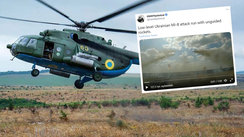 Spektakularny lot ukraińskiego Mi-8 tuż nad ziemią. Jest nagranie