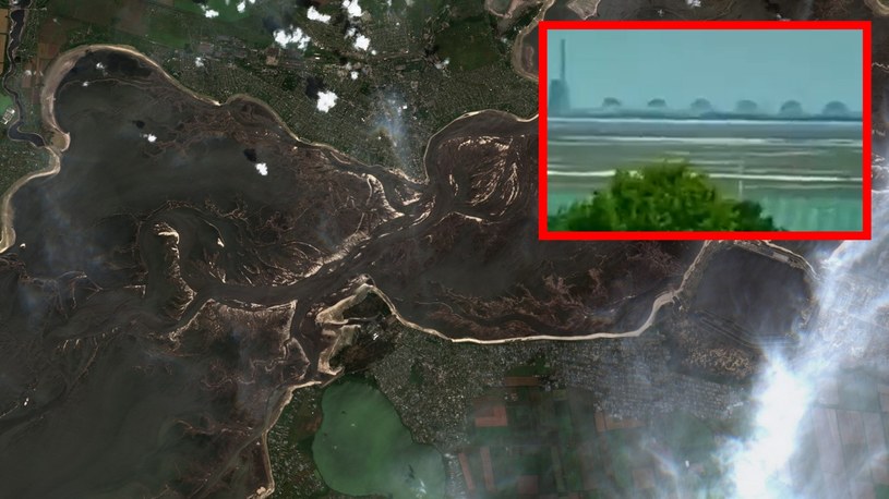 Przerażający widok na Dniepr przy elektrowni atomowej
